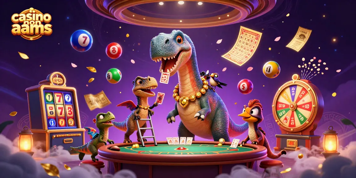 Spin and win at casino non aams with a dynamic scene featuring casino elements and characters.