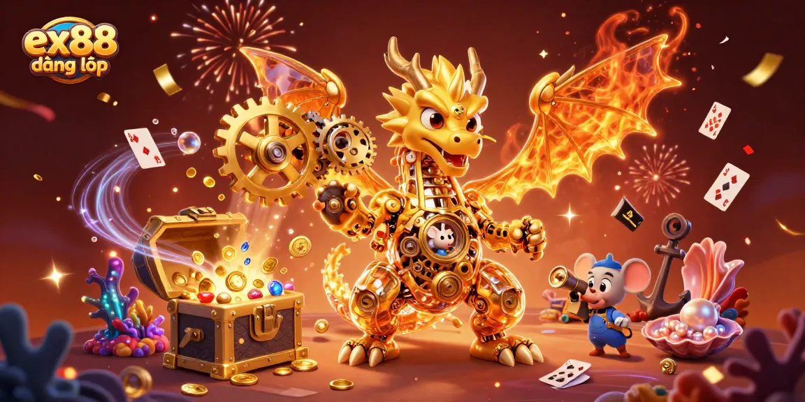 Engage in ex88 đăng nhập with dynamic gameplay and golden treasure in a colorful 3D casino world.