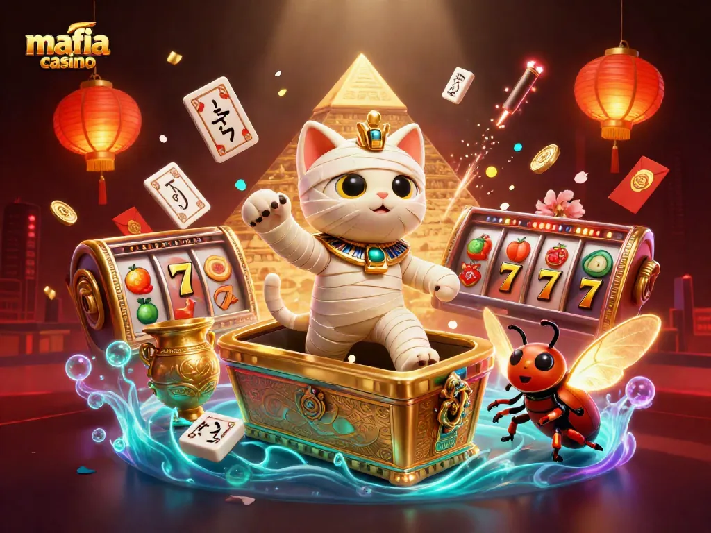Experience the thrilling gameplay at mafia casino with vibrant slot action and lively characters!