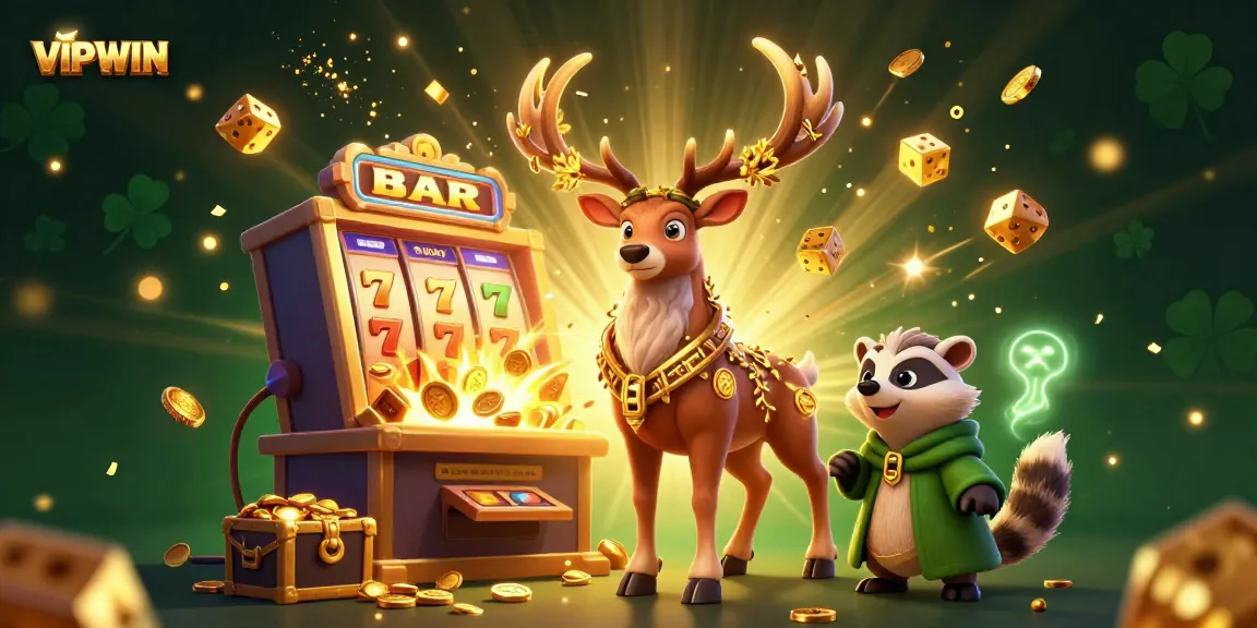 Win big at VIPWIN with vibrant gameplay features and dazzling casino elements in this dynamic scene.