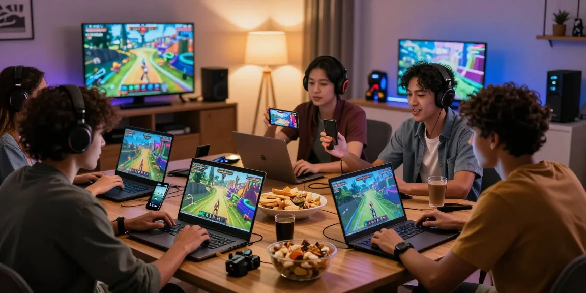 Rajaslot88 pengalaman bermain game online bersama teman di ruang tamu yang nyaman.