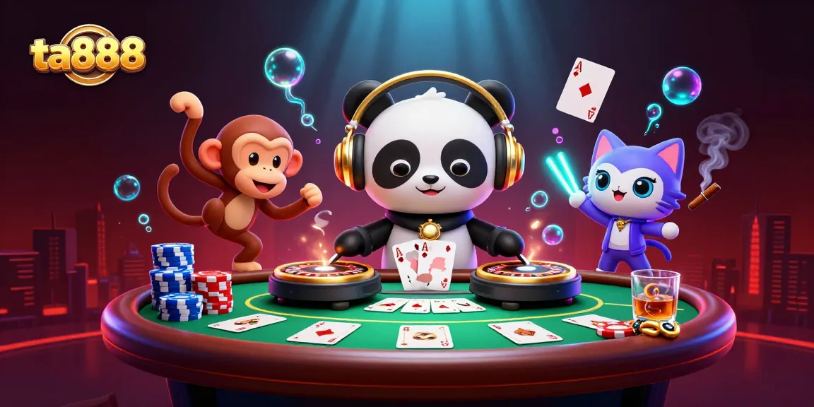 Engage in exciting ta888 casino adventures with a DJ panda, breakdancing monkey, and rave kitten.
