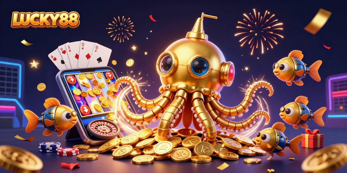 LUCKY88 offers an exhilarating gaming experience with vibrant slot elements and festive graphics.