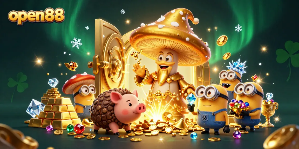 Win big with open88 by navigating the magical gold treasure hunt in a vibrant casino setting.